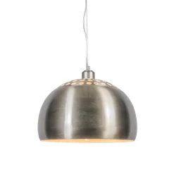 Moderne ronde hanglamp staal - Globe