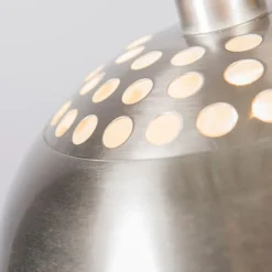 Moderne ronde hanglamp staal - Globe