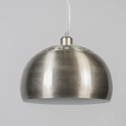 Moderne ronde hanglamp staal - Globe