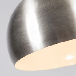 Moderne ronde hanglamp staal - Globe