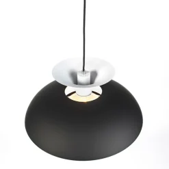 Moderne ronde hanglamp zwart met wit 3-laags - Titus