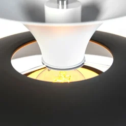 Moderne ronde hanglamp zwart met wit 3-laags - Titus