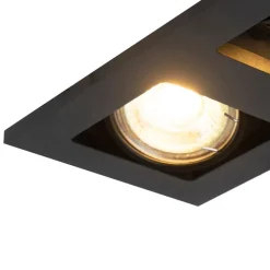 Moderne smart inbouwspot zwart incl. 2 Wifi GU10 - Qure