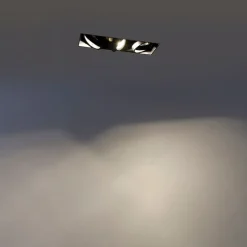 Moderne smart inbouwspot zwart trimless incl. 3 GU10 Wifi - Oneon 3