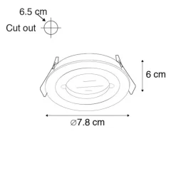 Moderne smart inbouwspot zwart rond incl. WiFi GU10 IP54 - Xena