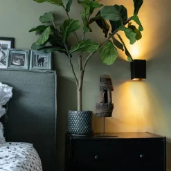 Moderne Smart wandlamp zwart incl. 2 WiFi GU10 - Sandy