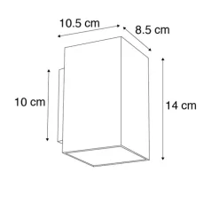 Moderne Smart wandlamp zwart incl. 2 WiFi GU10 - Sandy