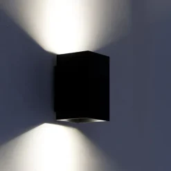 Moderne Smart wandlamp zwart incl. 2 WiFi GU10 - Sandy