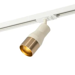 Moderne spot beige met goud voor railsysteem 1-fase GU10 50mm - Iconic Kohua