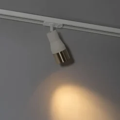 Moderne spot beige met goud voor railsysteem 1-fase GU10 50mm - Iconic Kohua