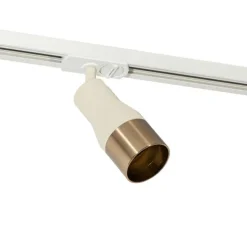 Moderne spot beige met goud voor railsysteem 1-fase GU10 50mm - Iconic Kohua