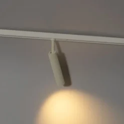 Moderne spot beige met wit voor railsysteem 1-fase - Slimline Uzzy