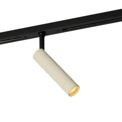 Moderne spot beige met zwart voor railsysteem 1-fase - Slimline Uzzy