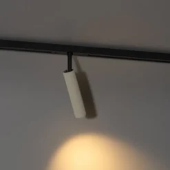 Moderne spot beige met zwart voor railsysteem 1-fase - Slimline Uzzy