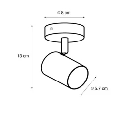 Moderne spot brons kantelbaar - Jeana