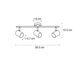 Moderne spot brons kantelbaar 3-lichts - Jeana