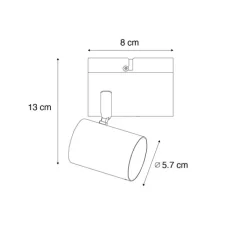 Moderne spot brons verstelbaar vierkant - Jeana
