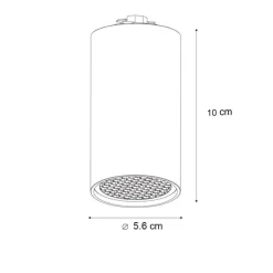 Moderne spot donker brons voor railsysteem 1-fase GU10 50mm - Iconic Ruby Honey