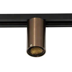 Moderne spot donker brons voor railsysteem 1-fase GU10 50mm - Iconic Ruby Honey