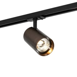 Moderne spot donker brons voor railsysteem 1-fase 70mm - Iconic Jeana Luxe