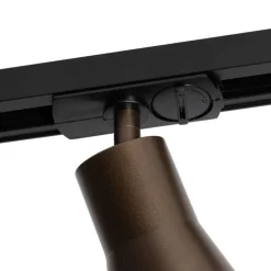 Moderne spot donker brons voor railsysteem 1-fase - Iconic Kohua