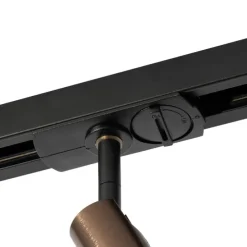 Moderne spot donker brons voor railsysteem 1-fase- Iconic Ivy