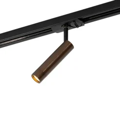 Moderne spot donker brons voor railsysteem 1-fase- Iconic Ivy