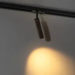 Moderne spot donker brons voor railsysteem 1-fase- Iconic Ivy