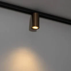 Moderne spot donker brons voor railsysteem 1-fase GU10 35mm - Iconic Ruby Honey