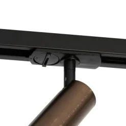 Moderne spot donker brons voor railsysteem 1-fase 35mm - Iconic Jeana Luxe