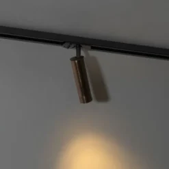 Moderne spot donker brons voor railsysteem 1-fase 35mm - Iconic Jeana Luxe