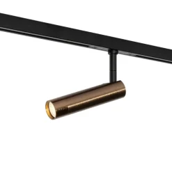 Moderne spot donker brons voor railsysteem 1-fase - Slimline Uzzy