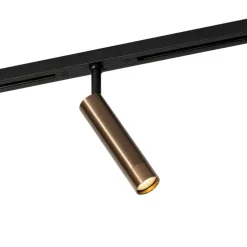 Moderne spot donker brons voor railsysteem 1-fase - Slimline Uzzy