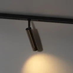 Moderne spot donker brons voor railsysteem 1-fase - Slimline Uzzy