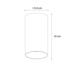 Moderne spot donkerbrons 5,5 cm - Tuba