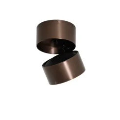 Moderne spot donkerbrons rond verstelbaar - Go Nine