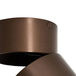 Moderne spot donkerbrons rond verstelbaar - Go Nine