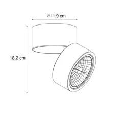 Moderne spot donkerbrons rond verstelbaar - Go Nine