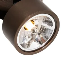 Moderne spot donkerbrons rond verstelbaar - Go Nine