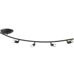 Moderne spot gebogen zwart 4-lichts - Jeany