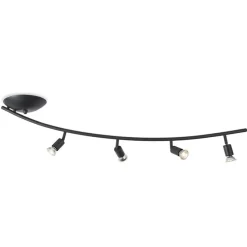 Moderne spot gebogen zwart 4-lichts - Jeany