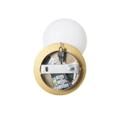 Moderne spot goud met opaal glass met schakelaar - Athens