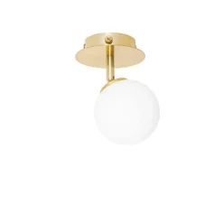 Moderne spot goud met opaal glass met schakelaar - Athens