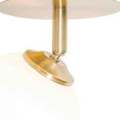 Moderne spot goud met opaal glass met schakelaar - Athens