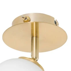 Moderne spot goud met opaal glass met schakelaar - Athens