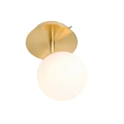 Moderne spot goud met opaal glass met schakelaar - Athens