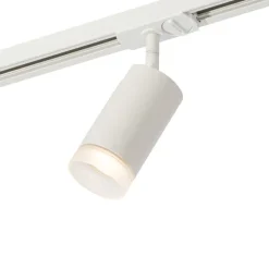 Moderne spot met witte ring voor railsysteem 1-fase GU10 50mm - Iconic Jeana