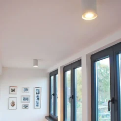 Moderne spot wit en staal draai- en kantelbaar - Rondoo up