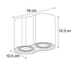 Moderne spot wit kantelbaar - Rondoo Duo