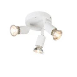 Moderne spot wit kantelbaar rond 3-lichts - Jeany